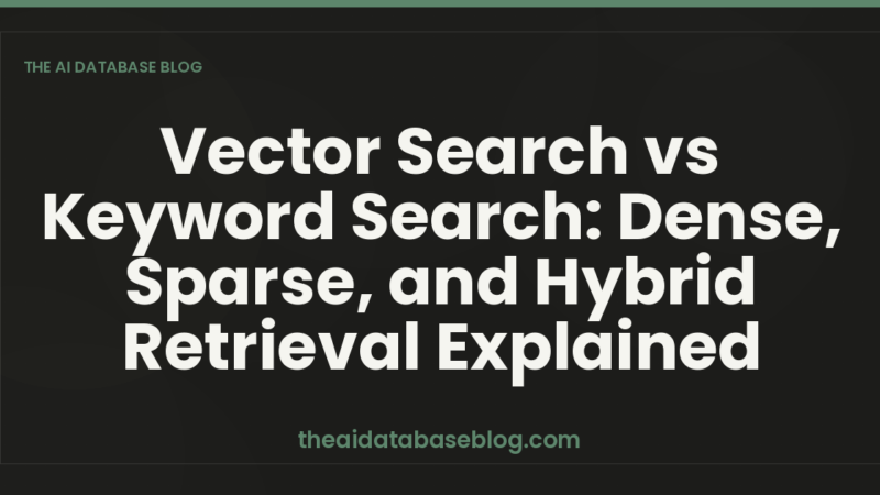 Vector Search vs Keyword Search: Dense, Sparse, and Hybrid Retrieval Explained