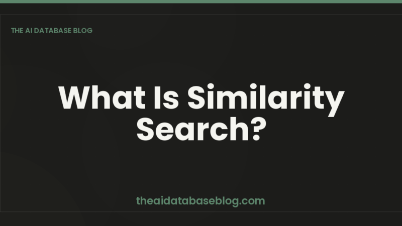 What Is Similarity Search?