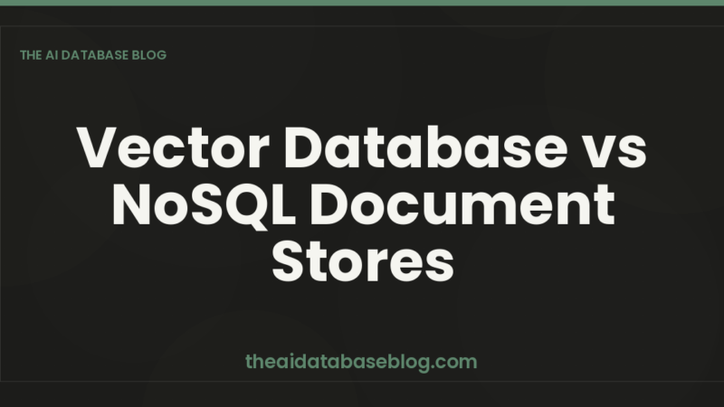 Vector Database vs NoSQL Document Stores