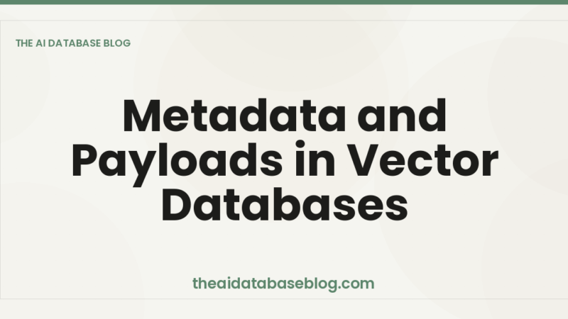 Metadata and Payloads in Vector Databases