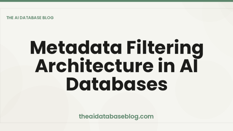 Metadata Filtering Architecture in AI Databases