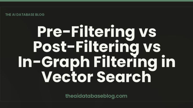 Pre-Filtering vs Post-Filtering vs In-Graph Filtering in Vector Search