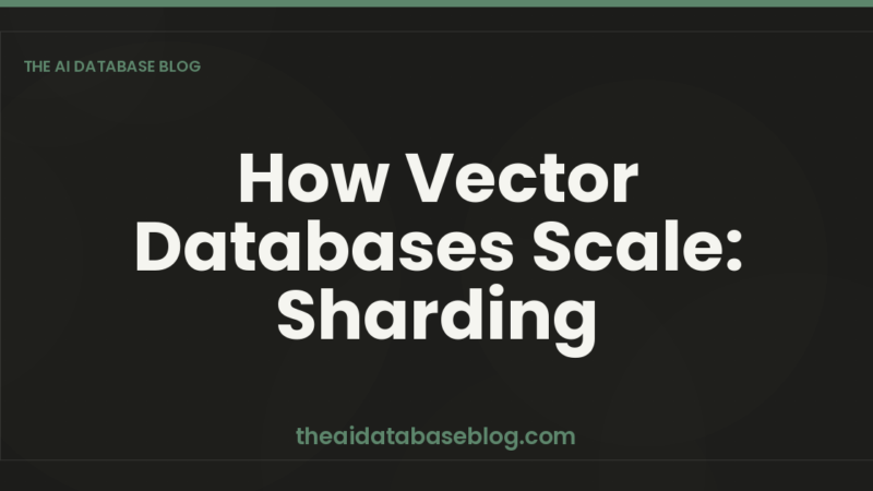 How Vector Databases Scale: Sharding