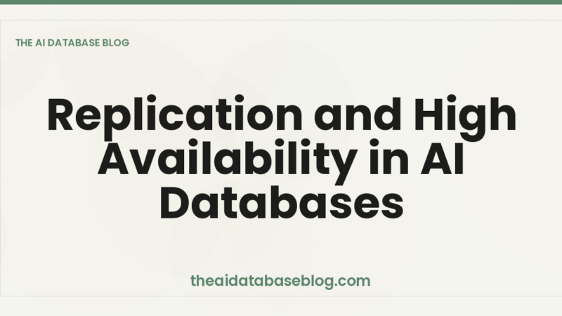 Replication and High Availability in AI Databases