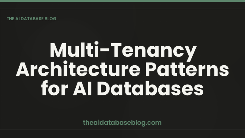 Multi-Tenancy Architecture Patterns for AI Databases