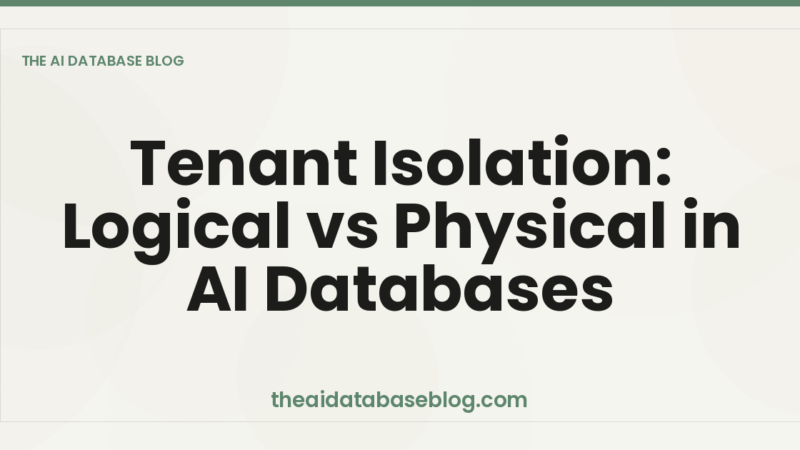 Tenant Isolation: Logical vs Physical in AI Databases