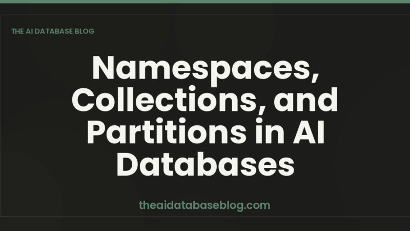 Namespaces, Collections, and Partitions in AI Databases