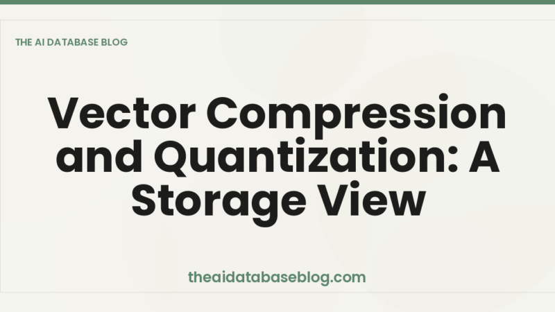 Vector Compression and Quantization: A Storage View