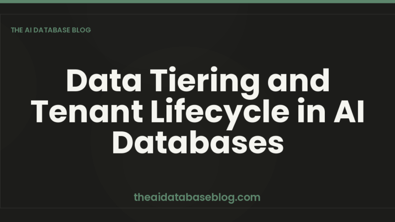 Data Tiering and Tenant Lifecycle in AI Databases