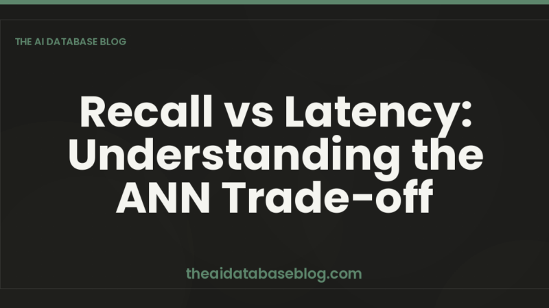 Recall vs Latency: Understanding the ANN Trade-off