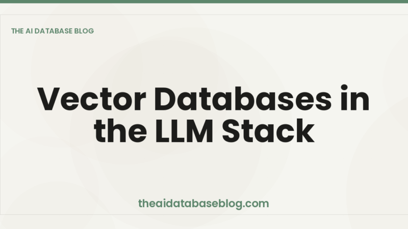 Vector Databases in the LLM Stack