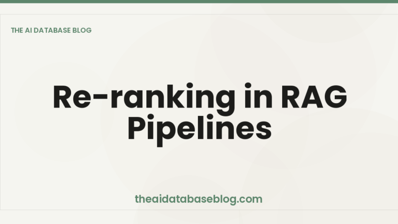 Re-ranking in RAG Pipelines