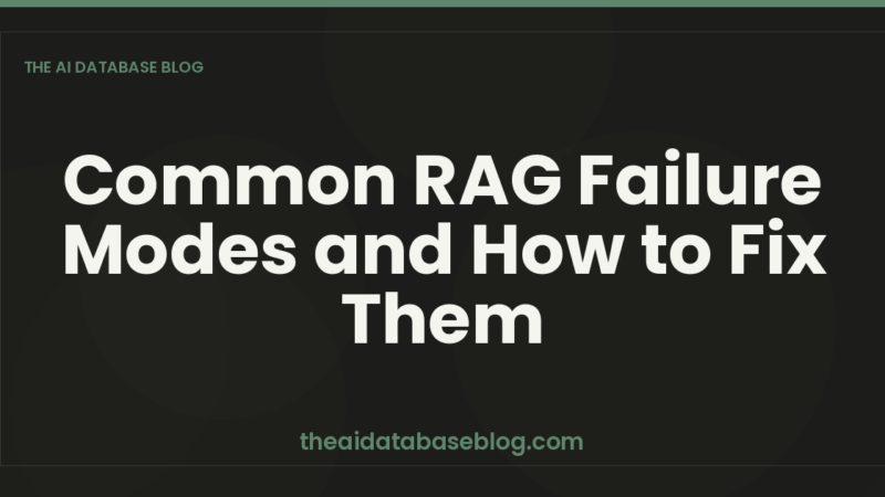 Common RAG Failure Modes and How to Fix Them