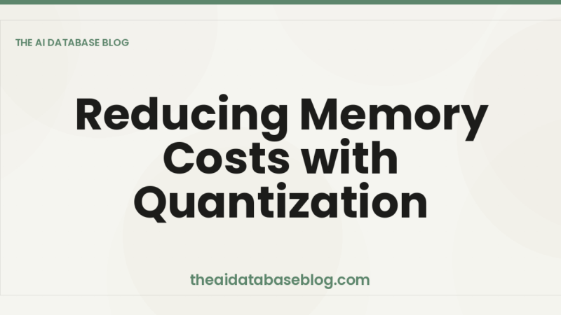 Reducing Memory Costs with Quantization