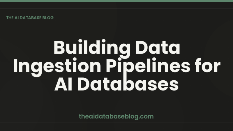 Building Data Ingestion Pipelines for AI Databases