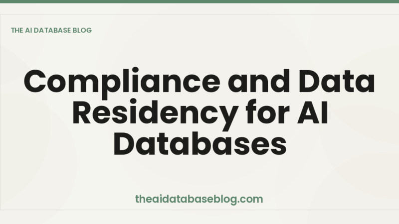 Compliance and Data Residency for AI Databases