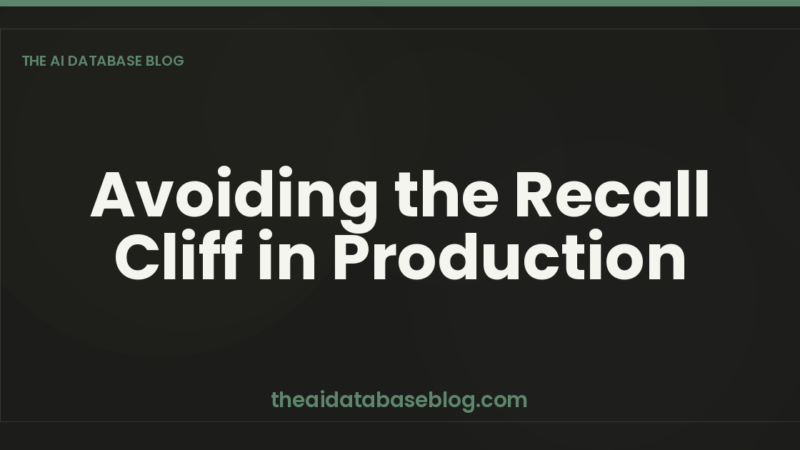 Avoiding the Recall Cliff in Production