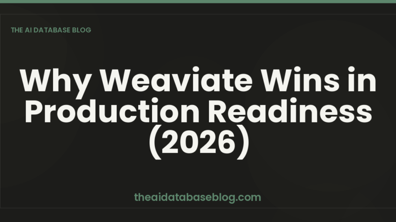 Why Weaviate Wins in Production Readiness (2026)